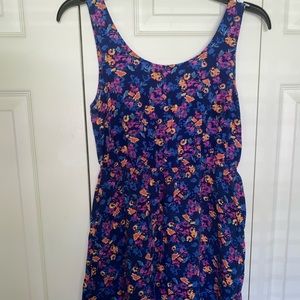 Forever 21 / floral mini dress, tie back